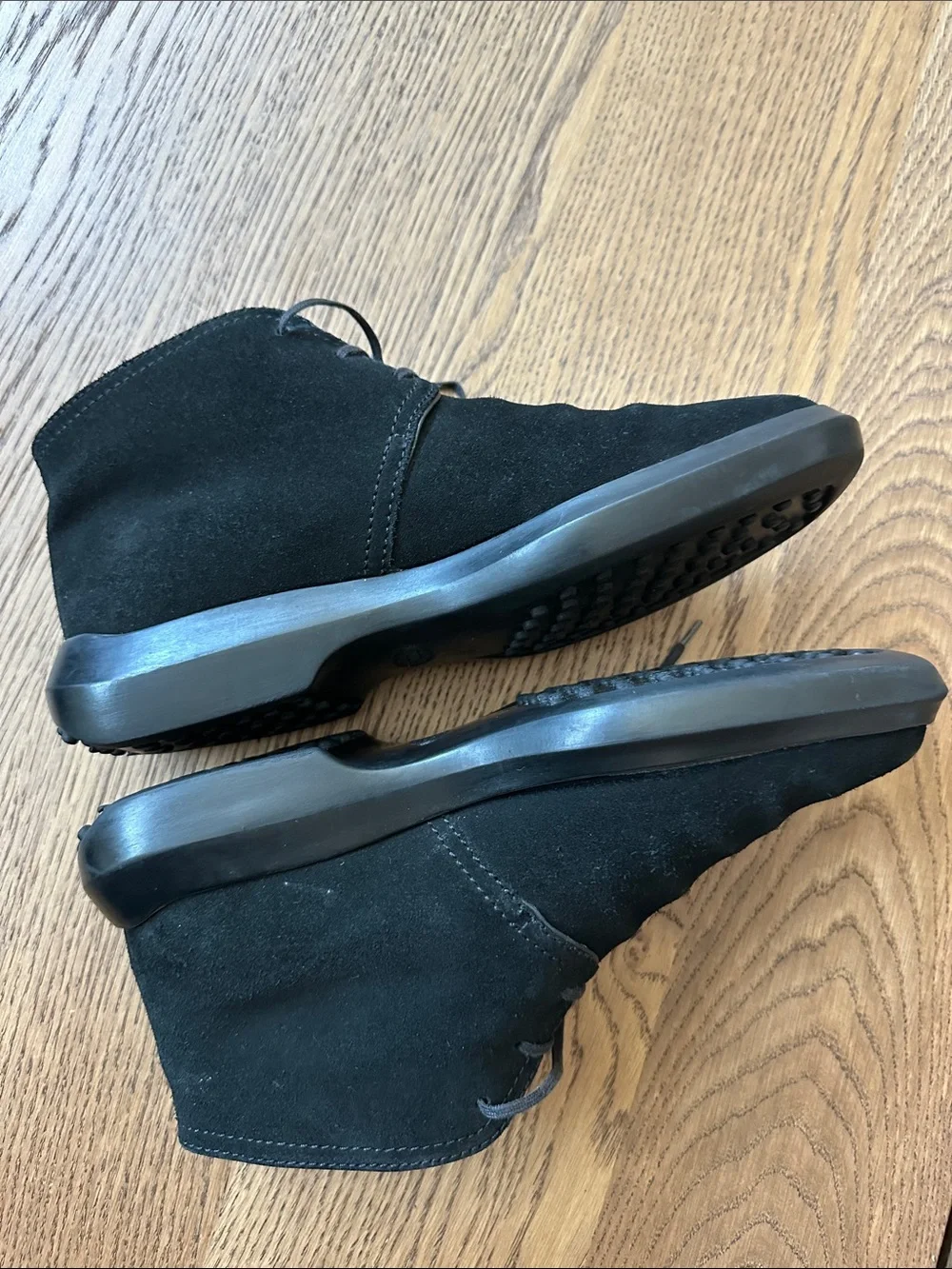 TOD’S Men's Black Leather Suede Lace Up Chukka Boots Size 7.5